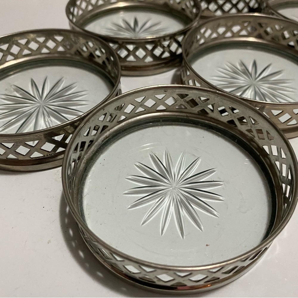 Vintage Glass Coasters